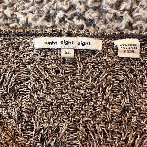 Eight Eight Eight Cable knit Gray Sweater size xl - Picture 2 of 3